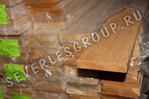 Планкен из лиственницы 20x90х6000 сорт Экстра