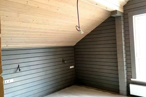 Покраска имитацией бруса внутри дома