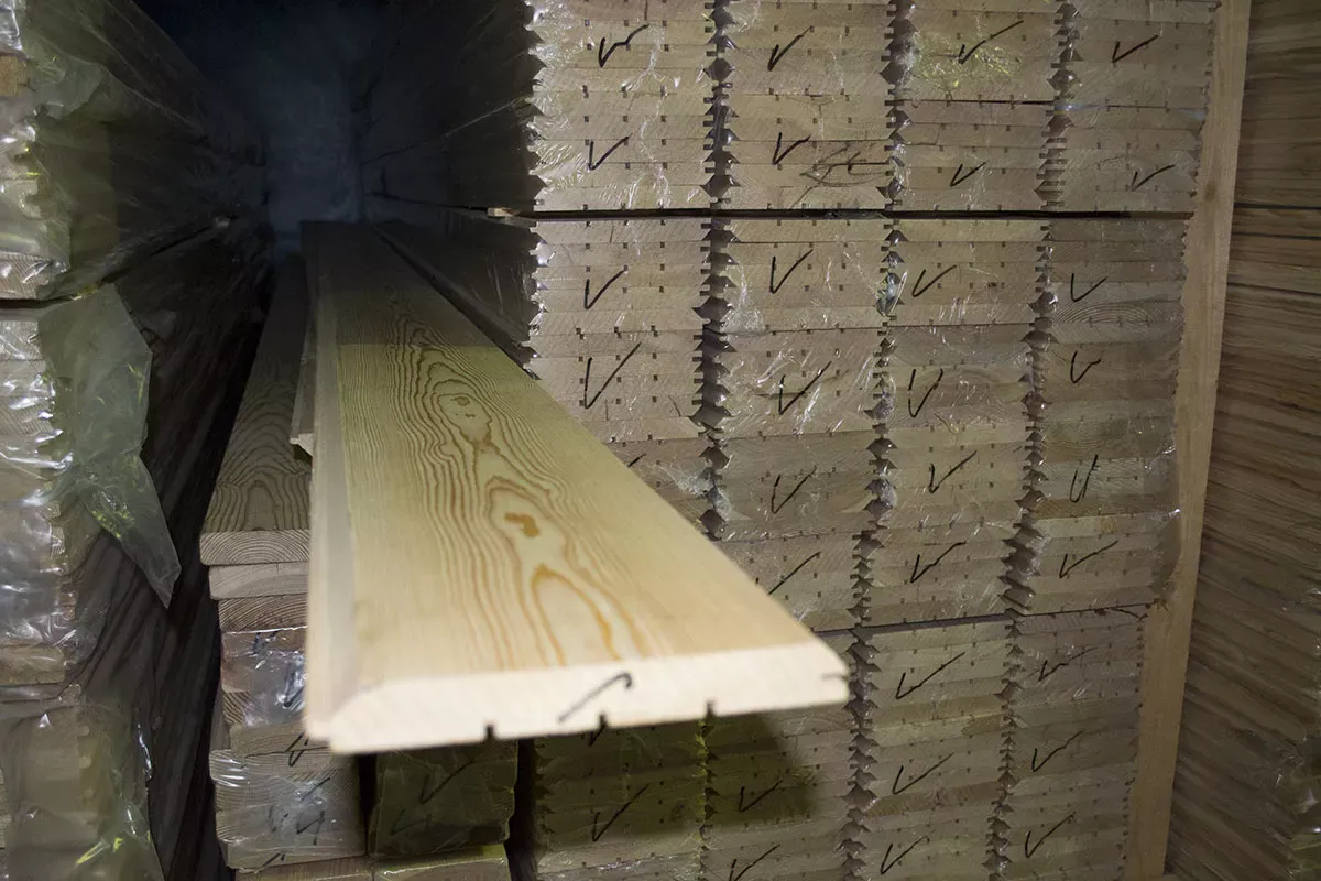 Имитация бруса из лиственницы 20x140х4000 сорт Прима - фото № 2