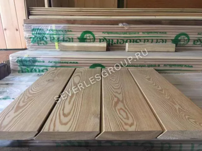 Планкен скошенный из лиственницы 20x115х4000 сорт А