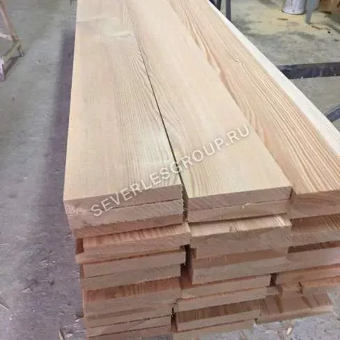 Доска сухая строганная из лиственницы 50х100х6000 (45х90х6000)