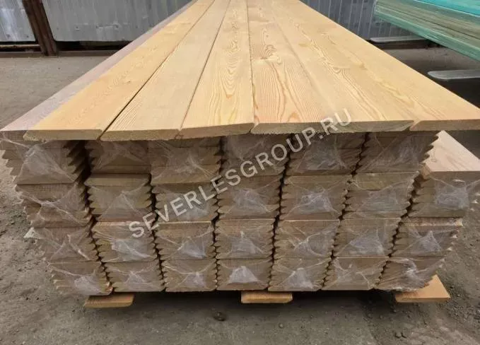 Планкен скошенный из лиственницы 20x90х4000 сорт Прима