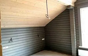 Покраска имитацией бруса внутри дома