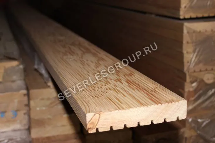 Террасная доска из лиственницы 45x140х4000 cорт АВ