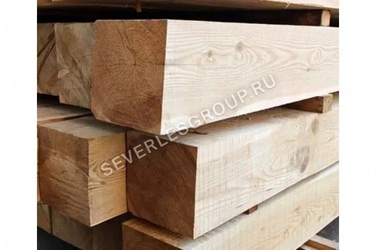 Брус обрезной из лиственницы 100х100х3000 1 сорт ГОСТ