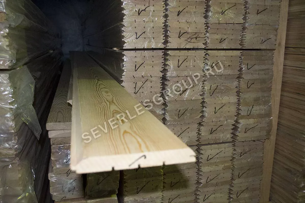 Имитация бруса из лиственницы 20x140х4000 сорт Прима - фото № 2