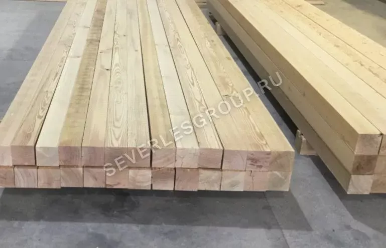 Брус сухой строганный из лиственницы 100х200х6000 (90х190х6000) - фото № 2