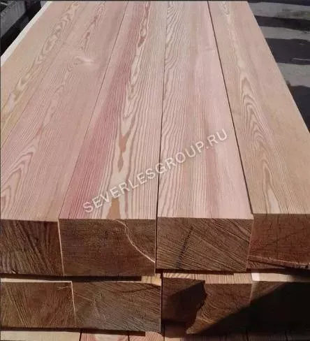 Брус сухой строганный из лиственницы 100х100х6000 (90х900х6000)