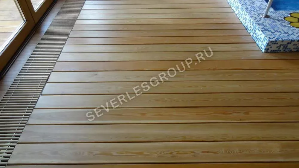 Палубная доска из лиственницы 45x140х3000 сорт АВ - фото № 10